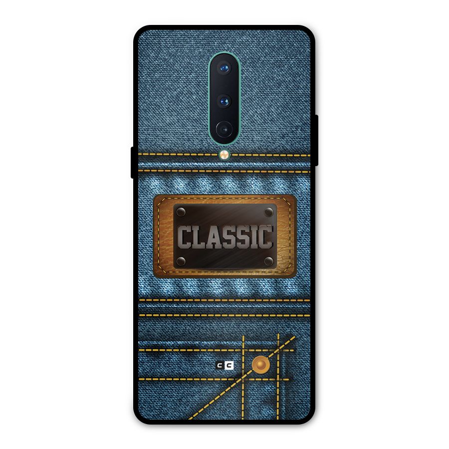 Classic Denim Metal Back Case for OnePlus 8