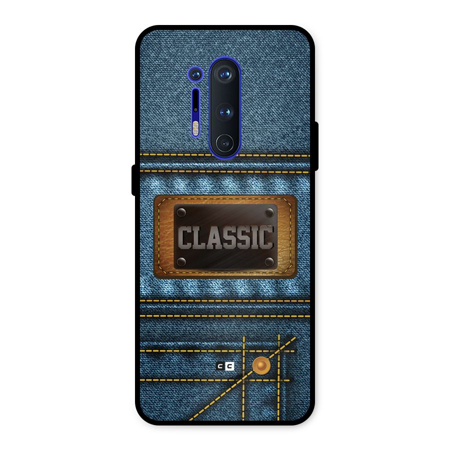 Classic Denim Metal Back Case for OnePlus 8 Pro