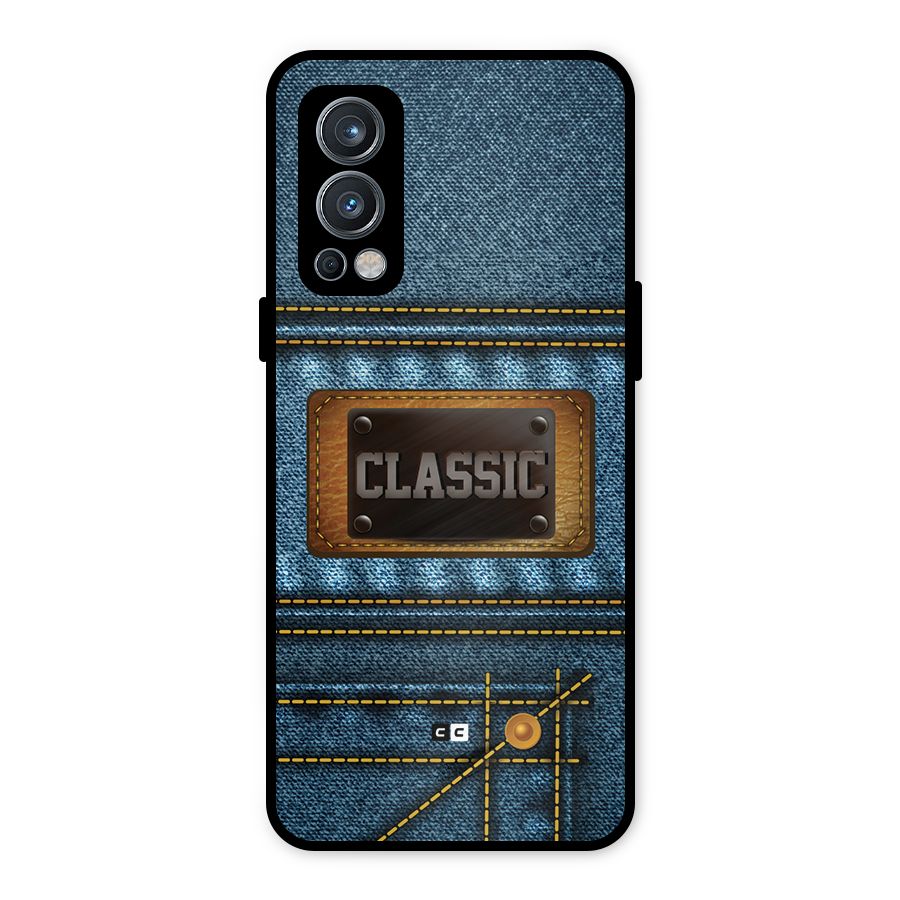 Classic Denim Metal Back Case for OnePlus Nord 2 5G