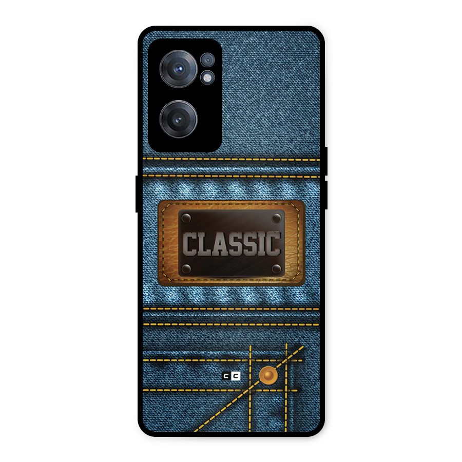 Classic Denim Metal Back Case for OnePlus Nord CE 2 5G