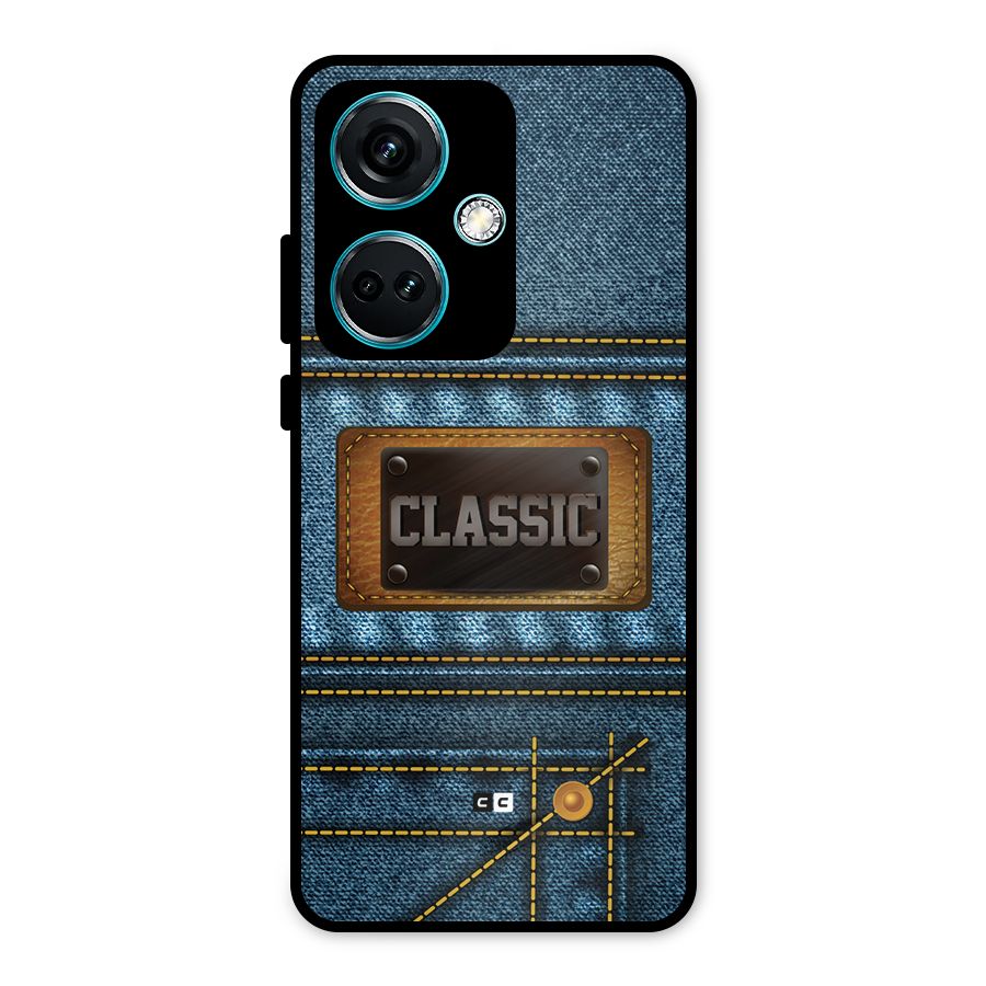 Classic Denim Metal Back Case for OnePlus Nord CE 3 5G
