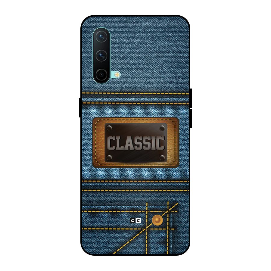 Classic Denim Metal Back Case for OnePlus Nord CE 5G