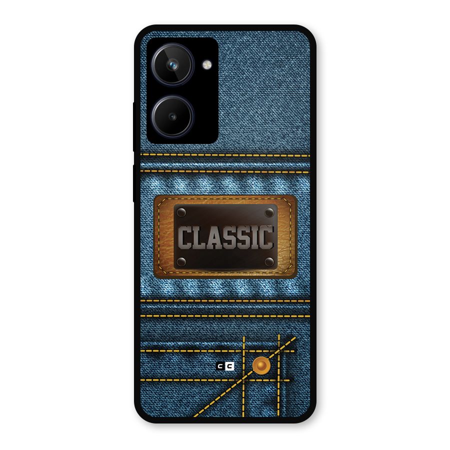 Classic Denim Metal Back Case for Realme 10