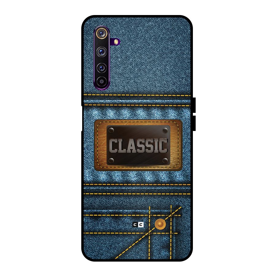 Classic Denim Metal Back Case for Realme 6 Pro