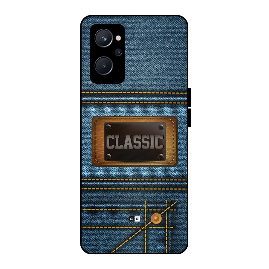 Classic Denim Metal Back Case for Realme 9i 5G