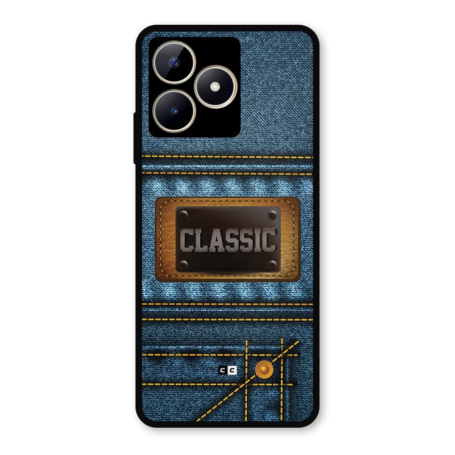 Classic Denim Metal Back Case for Realme C53