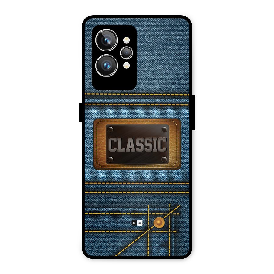 Classic Denim Metal Back Case for Realme GT2 Pro