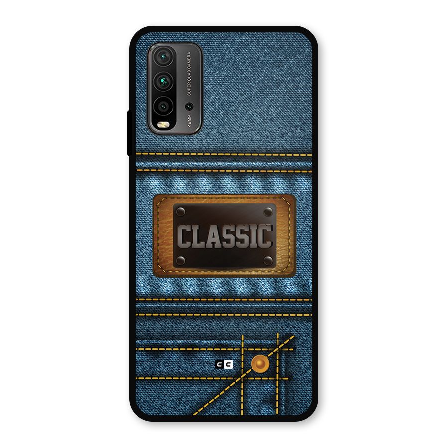 Classic Denim Metal Back Case for Redmi 9 Power