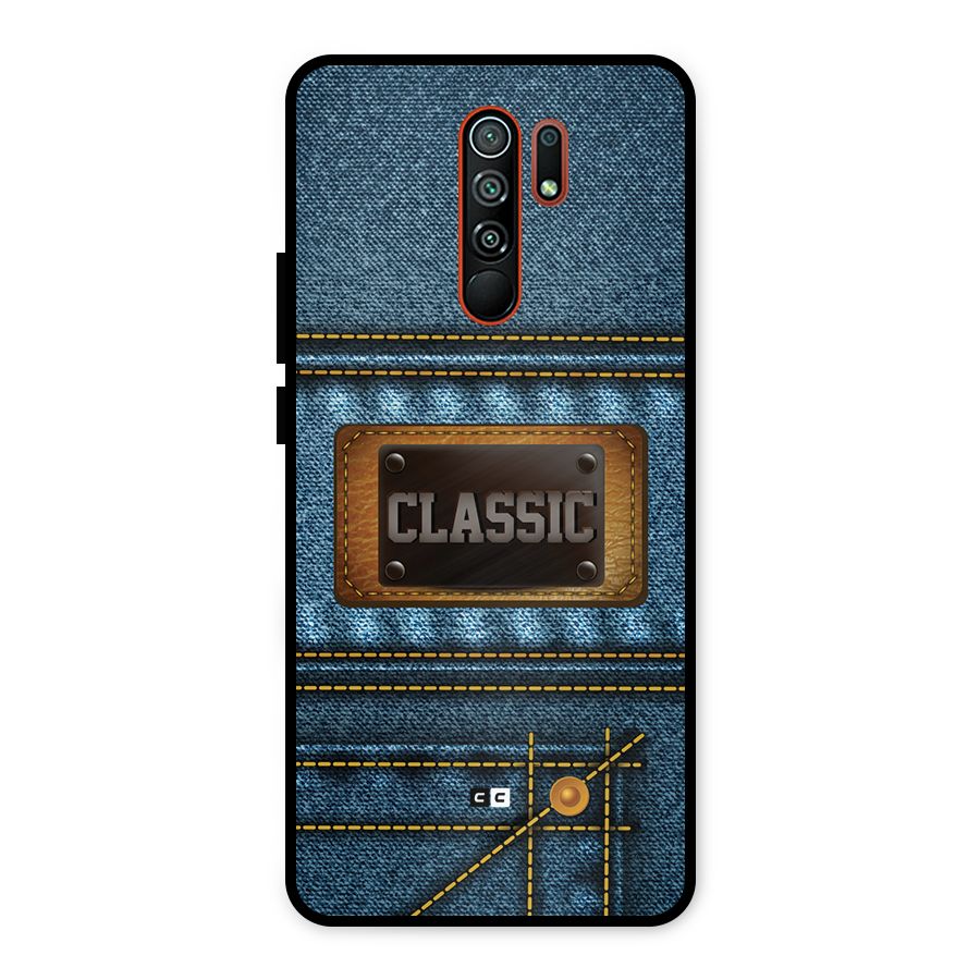 Classic Denim Metal Back Case for Redmi 9 Prime