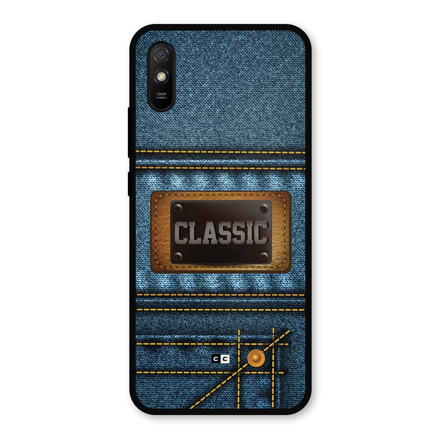Classic Denim Metal Back Case for Redmi 9a