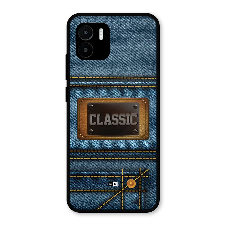 Classic Denim Metal Back Case for Redmi A1