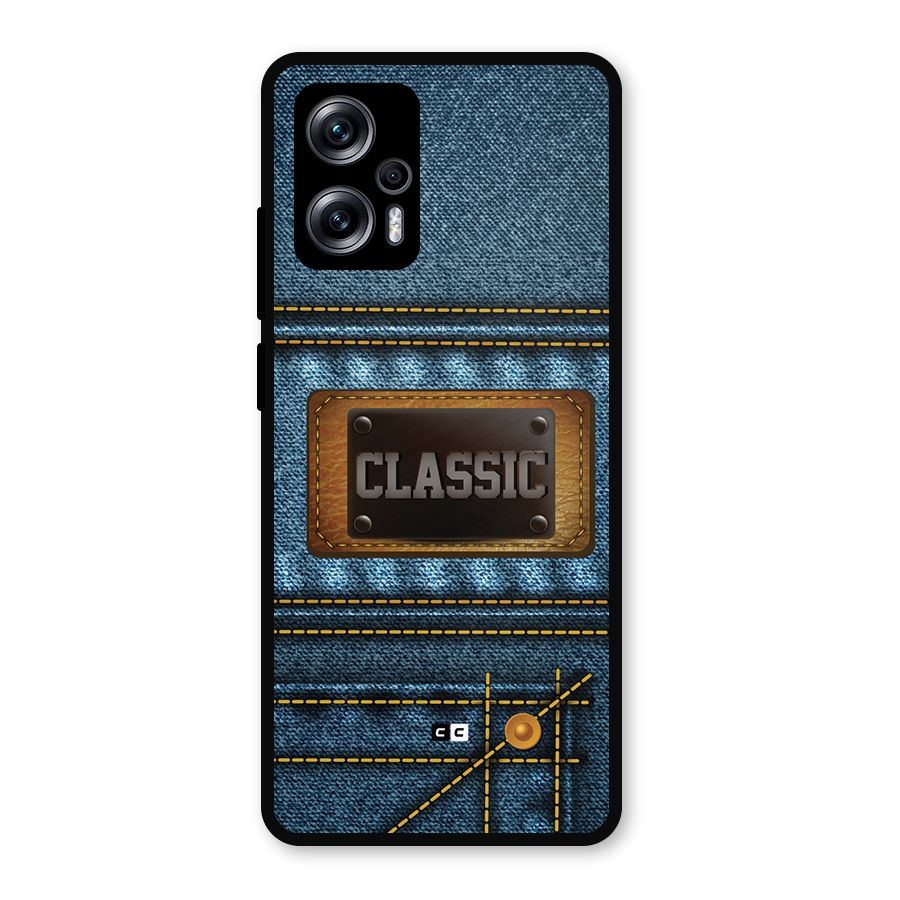 Classic Denim Metal Back Case for Redmi K50i