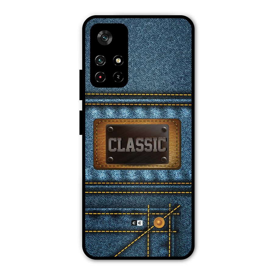 Classic Denim Metal Back Case for Redmi Note 11T 5G