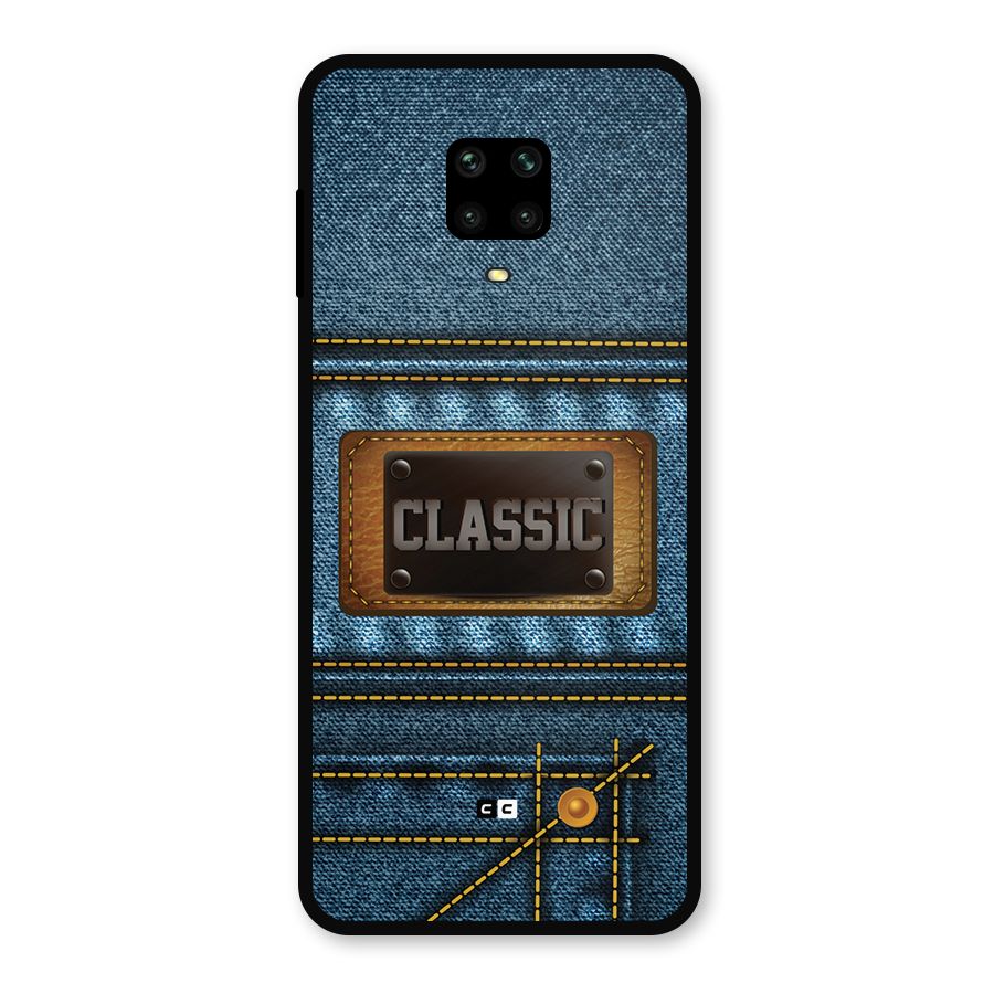 Classic Denim Metal Back Case for Redmi Note 9 Pro