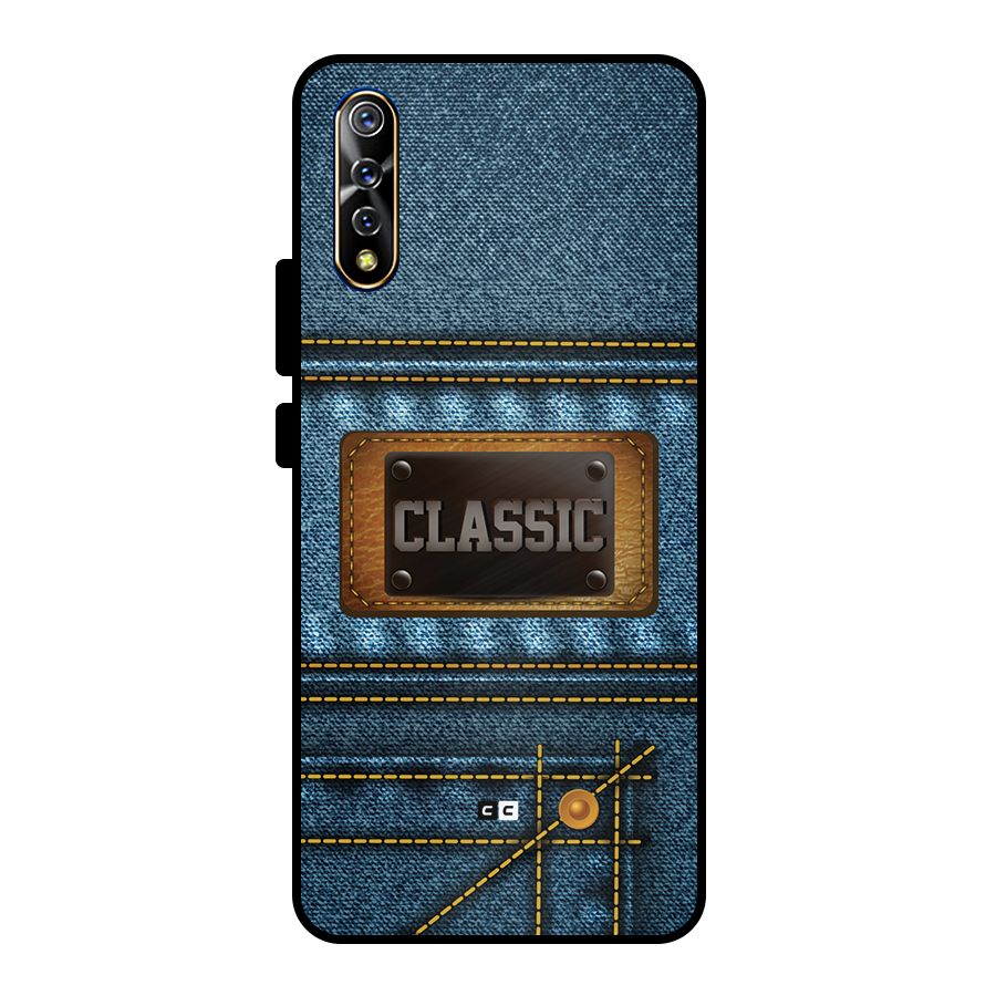 Classic Denim Metal Back Case for Vivo S1