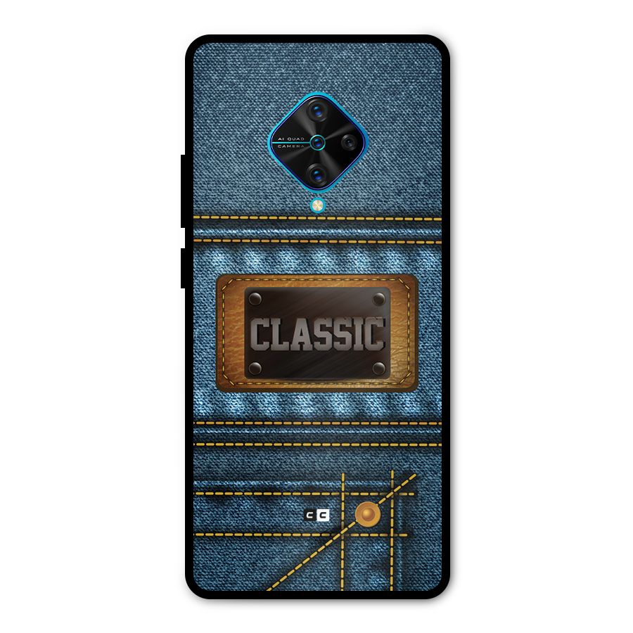Classic Denim Metal Back Case for Vivo S1 Pro