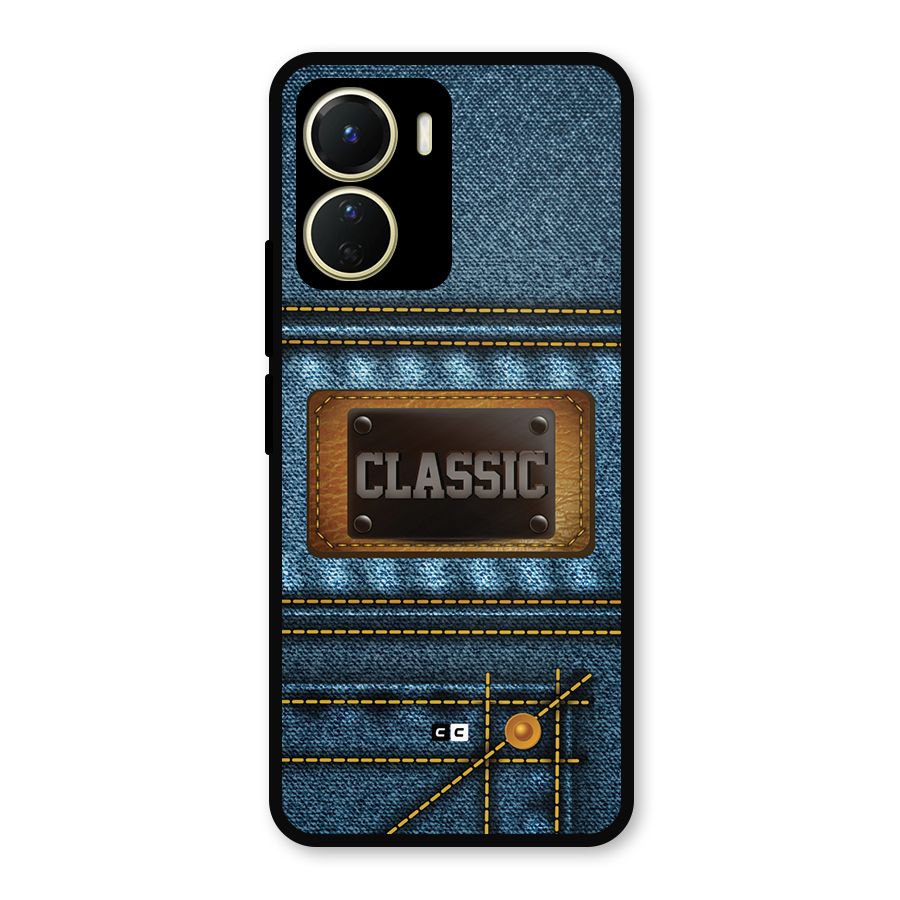 Classic Denim Metal Back Case for Vivo T2x