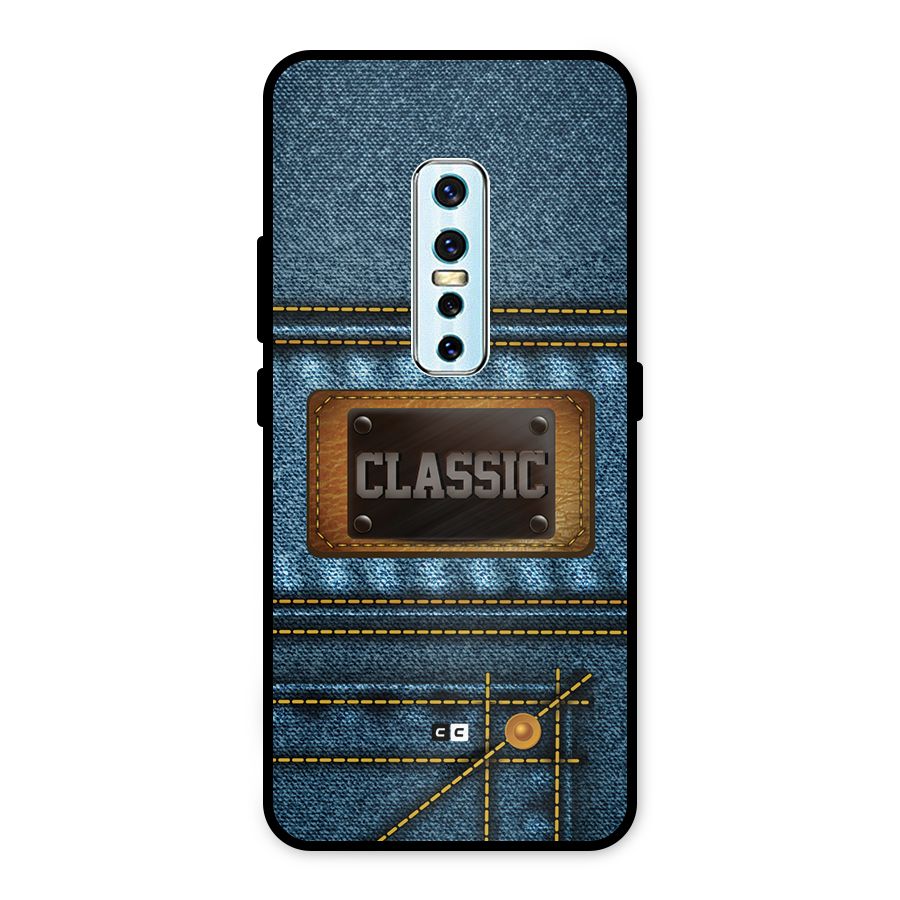 Classic Denim Metal Back Case for Vivo V17 Pro