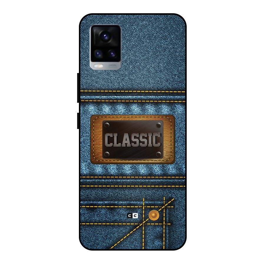 Classic Denim Metal Back Case for Vivo V20 2021