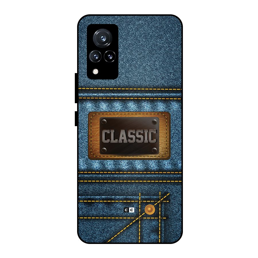 Classic Denim Metal Back Case for Vivo V21 5G