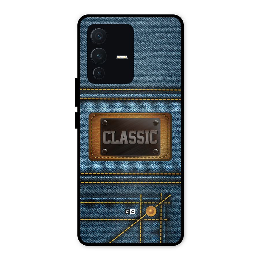 Classic Denim Metal Back Case for Vivo V23 5G