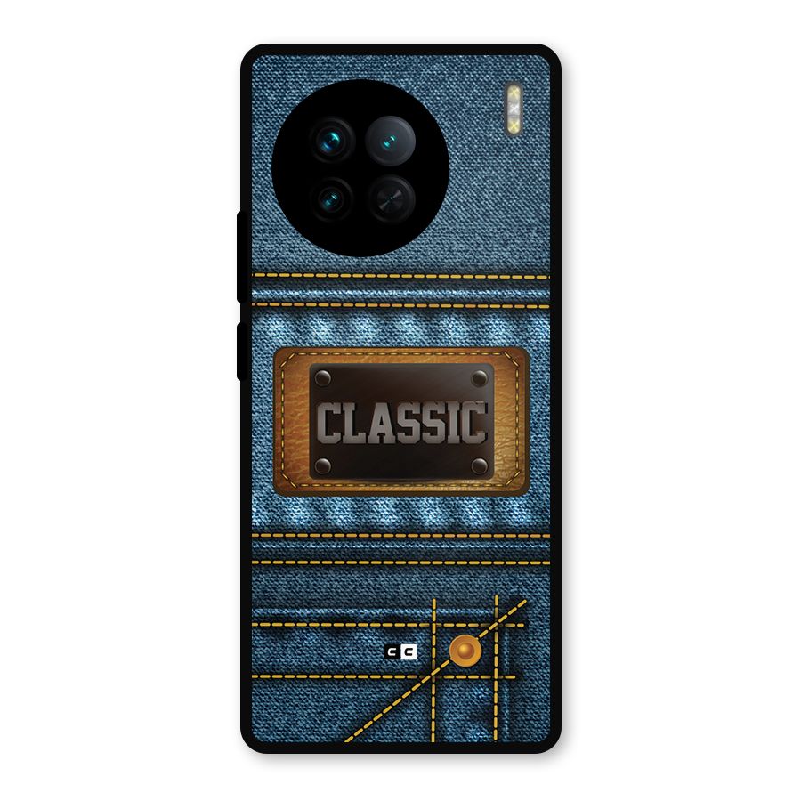 Classic Denim Metal Back Case for Vivo X90