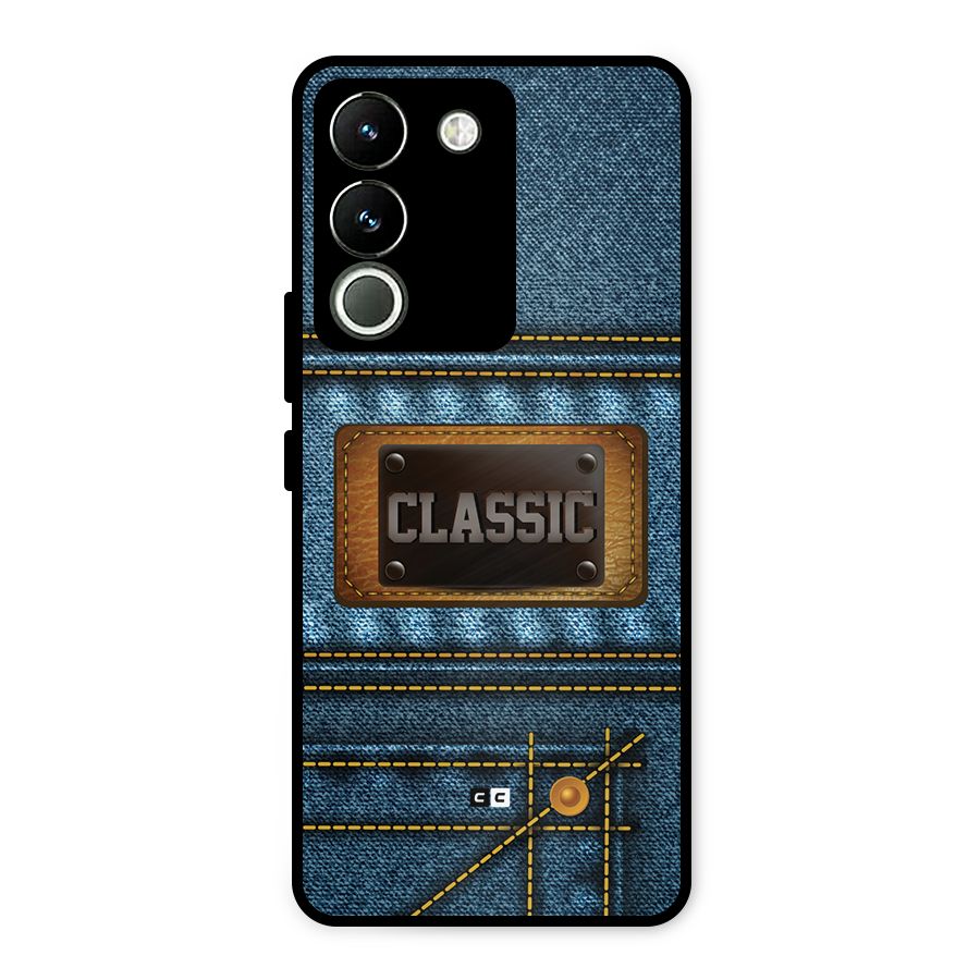 Classic Denim Metal Back Case for Vivo Y200