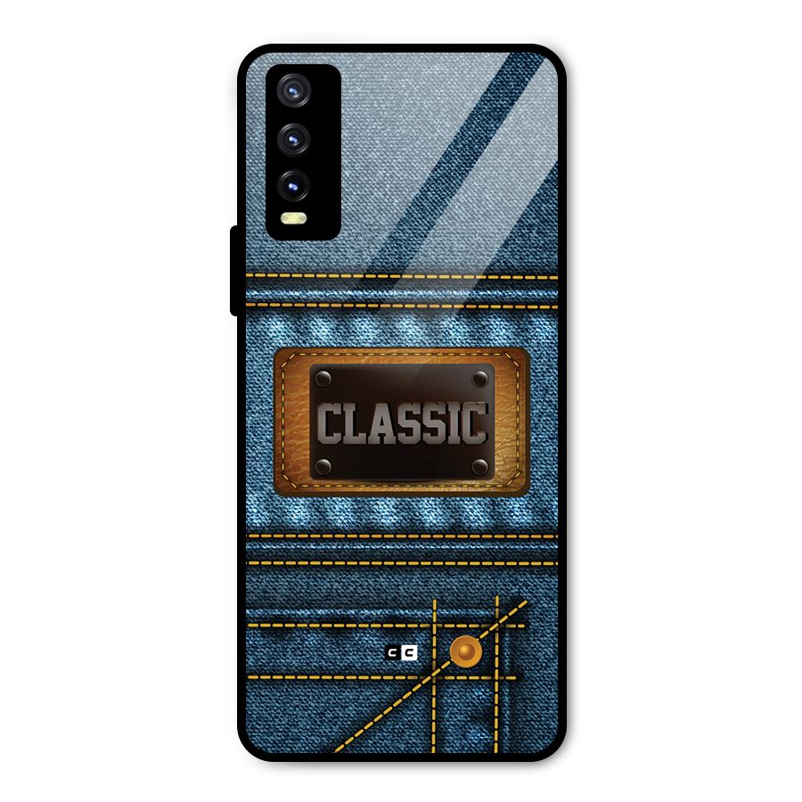 Classic Denim Metal Back Case for Vivo Y20g