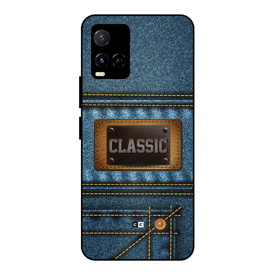 Classic Denim Metal Back Case for Vivo Y21 2021