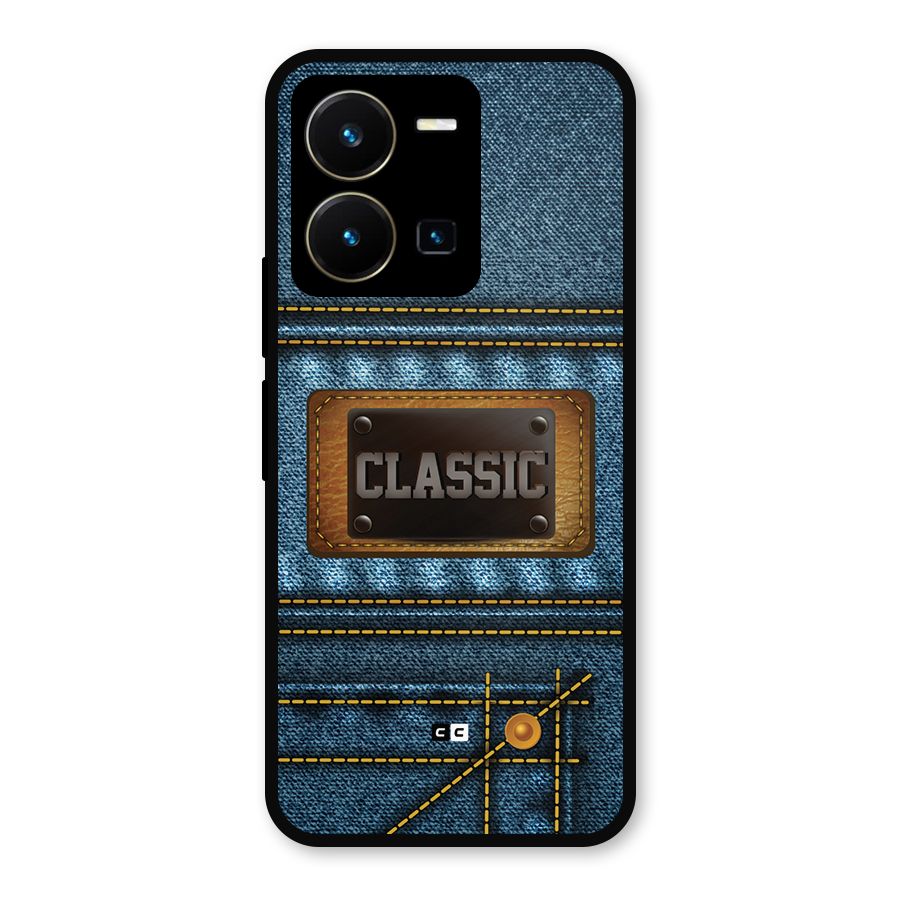 Classic Denim Metal Back Case for Vivo Y35