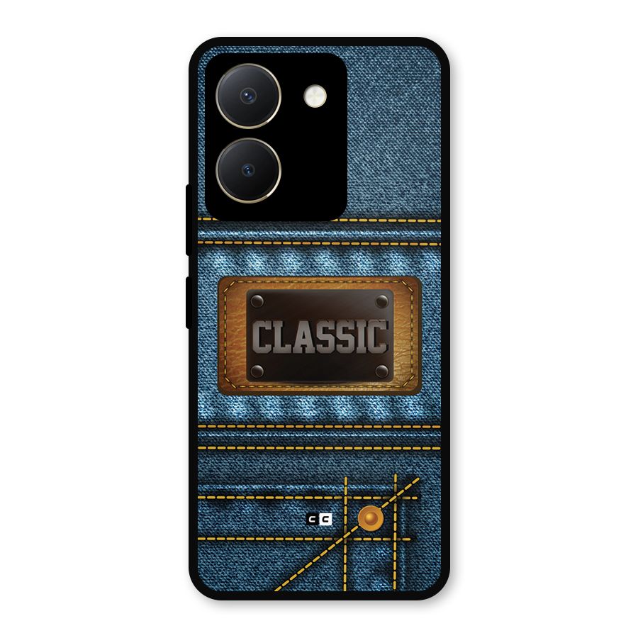 Classic Denim Metal Back Case for Vivo Y36