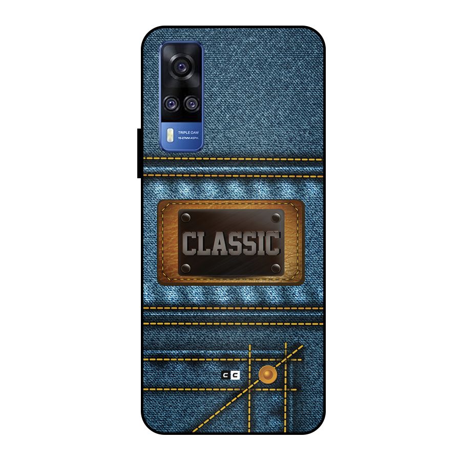 Classic Denim Metal Back Case for Vivo Y51