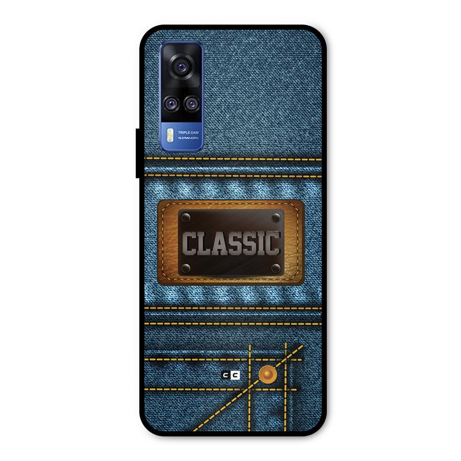 Classic Denim Metal Back Case for Vivo Y51A