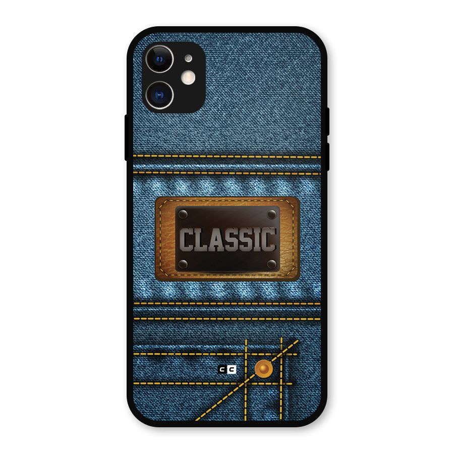 Classic Denim Metal Back Case for iPhone 11