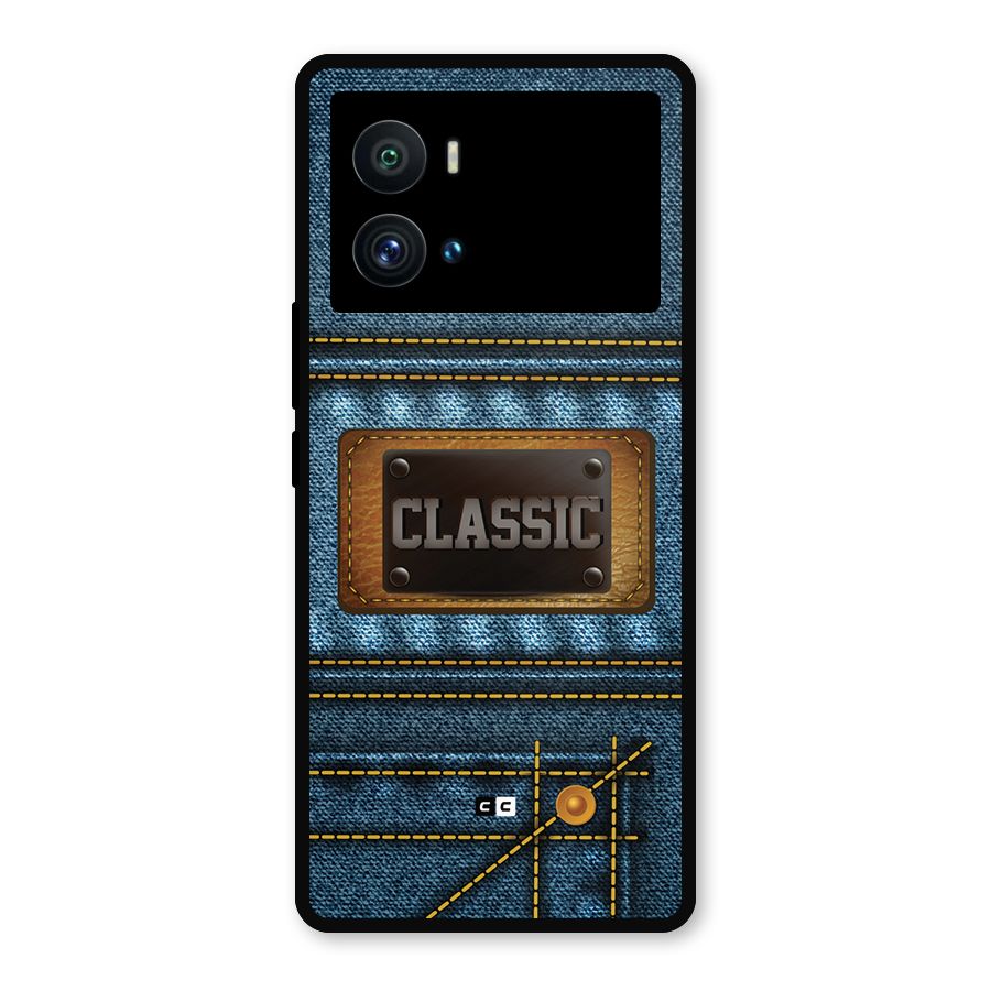 Classic Denim Metal Back Case for iQOO 9 Pro