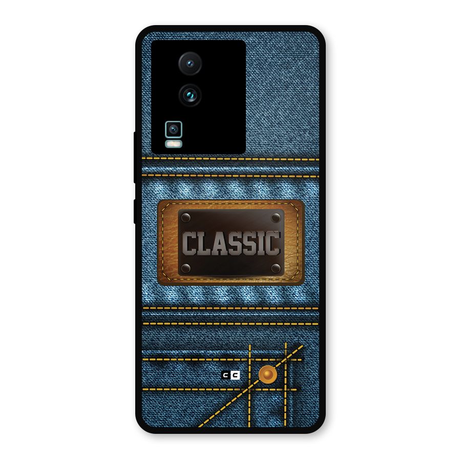 Classic Denim Metal Back Case for iQOO Neo 7