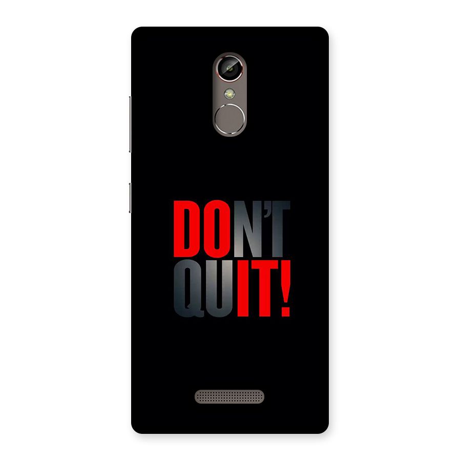 Classic Dont Quit Back Case for Gionee S6s