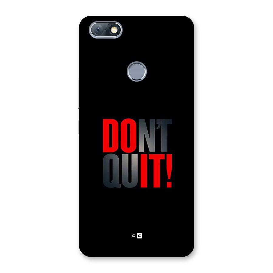 Classic Dont Quit Back Case for Infinix Note 5