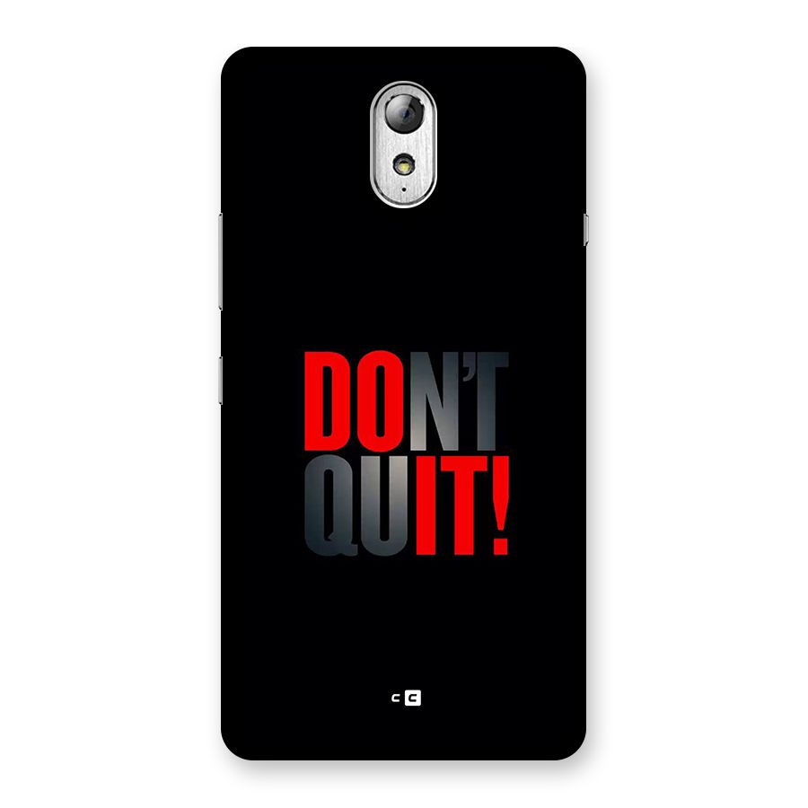 Classic Dont Quit Back Case for Lenovo Vibe P1M