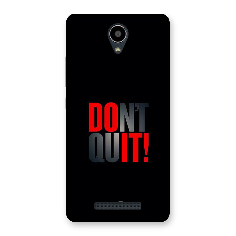 Classic Dont Quit Back Case for Redmi Note 2