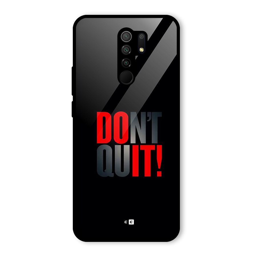 Classic Dont Quit Glass Back Case for Poco M2