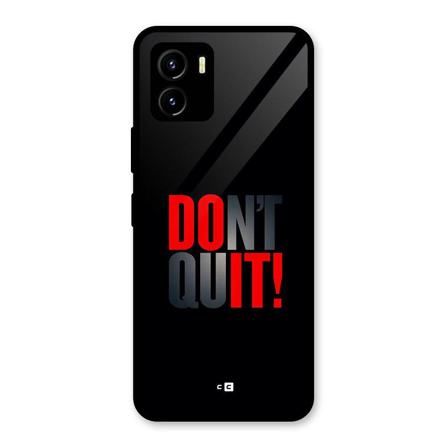 Classic Dont Quit Glass Back Case for Vivo Y15s