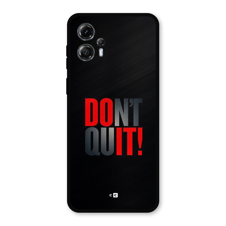 Classic Dont Quit Metal Back Case for Moto G13