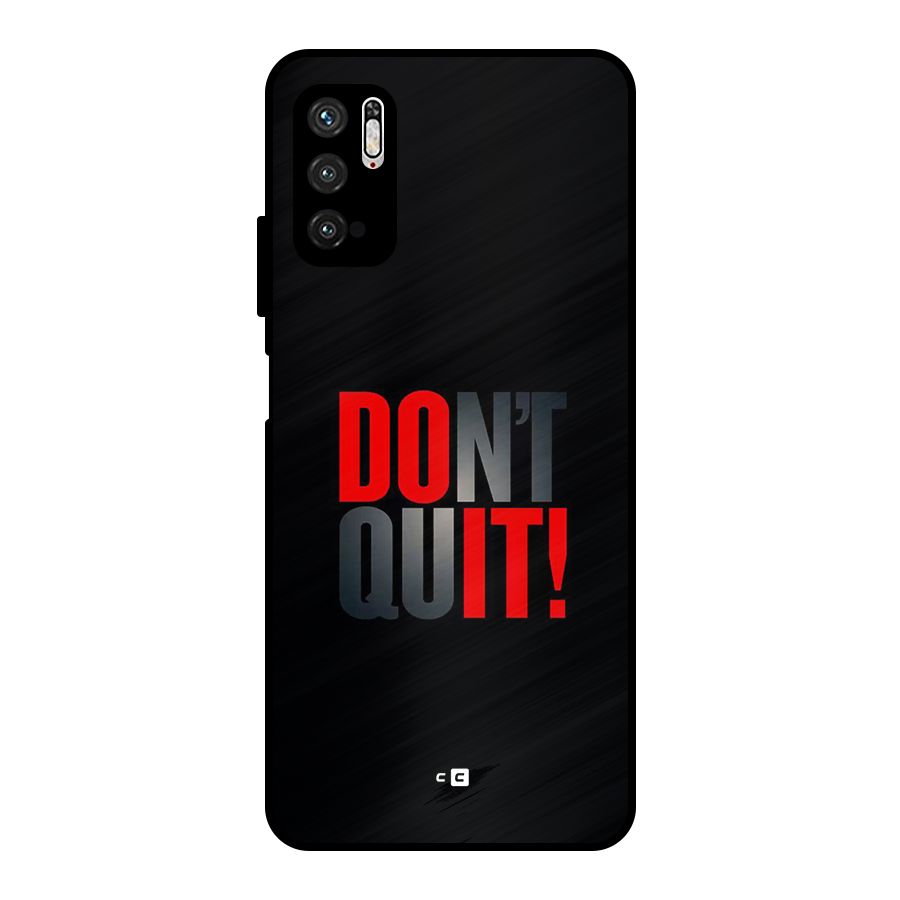 Classic Dont Quit Metal Back Case for Poco M3 Pro 5G