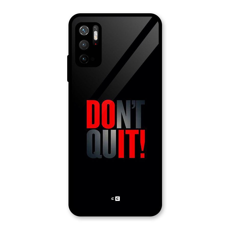 Classic Dont Quit Metal Back Case for Redmi Note 10T 5G