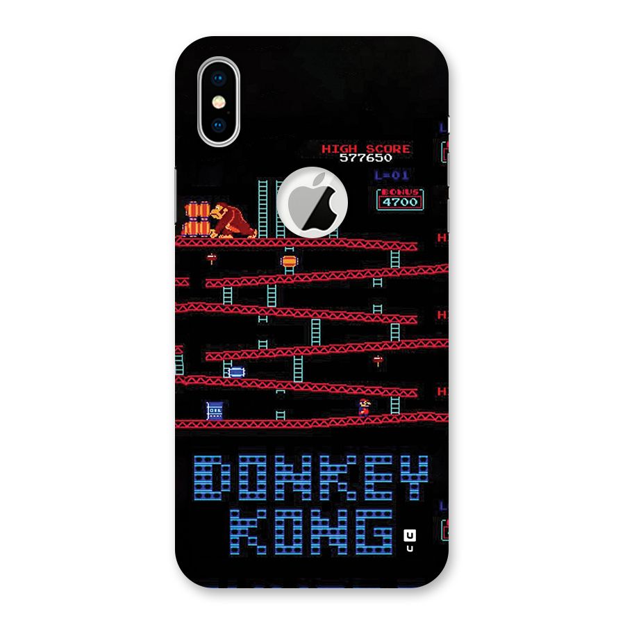 Classic Gorilla Game Back Case for iPhone X Logo Cut