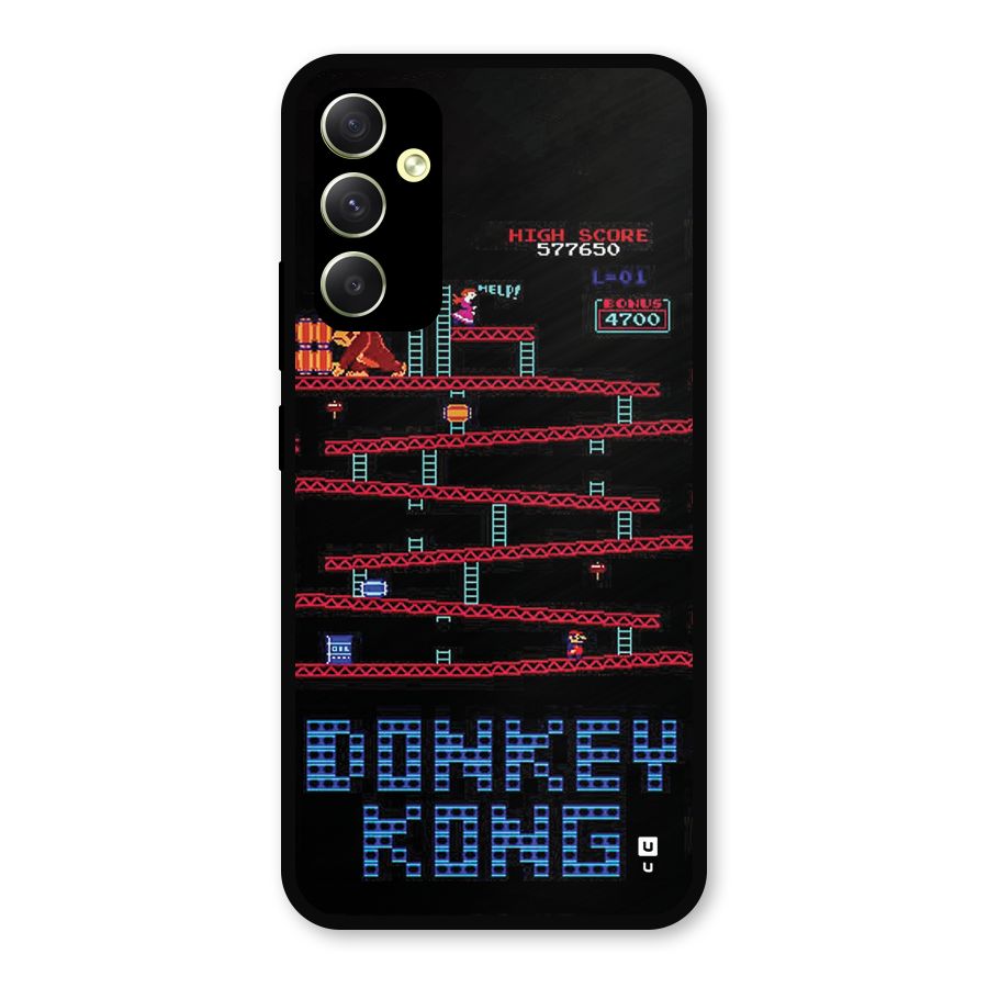 Classic Gorilla Game Metal Back Case for Galaxy A34