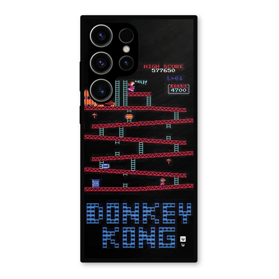 Classic Gorilla Game Metal Back Case for Galaxy S23 Ultra