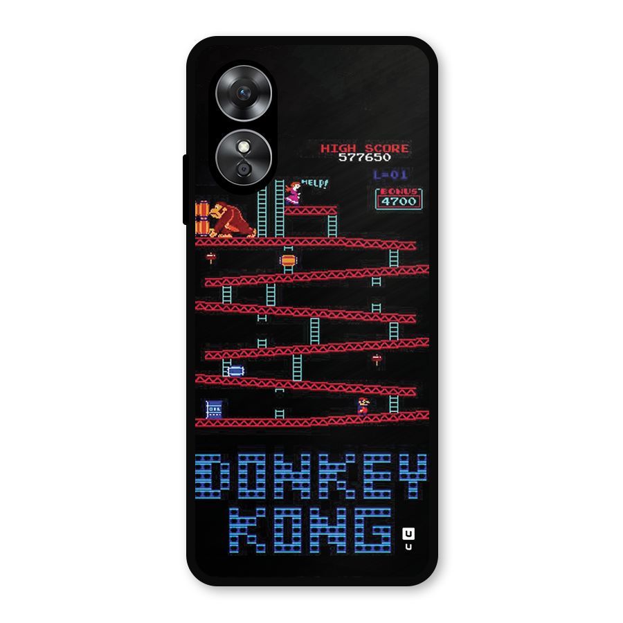 Classic Gorilla Game Metal Back Case for Oppo A17