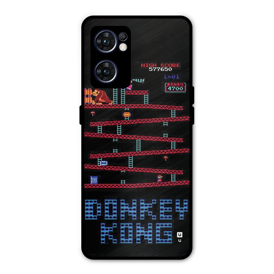 Classic Gorilla Game Metal Back Case for Oppo Reno7 5G
